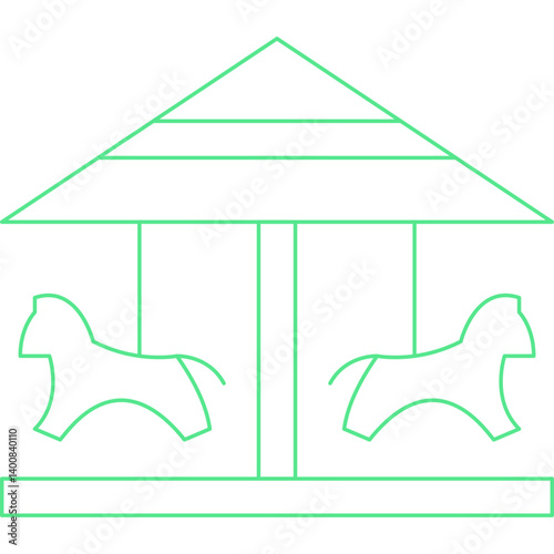 Flying Horses icon single vector illustration
