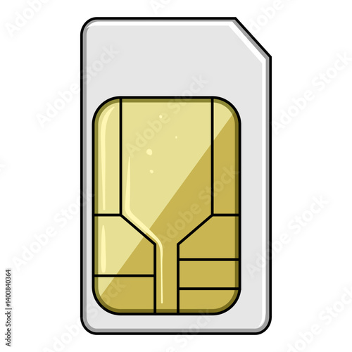 plan sim card cartoon vector illustration