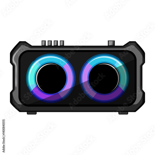 resonance speaker music cartoon vector illustration