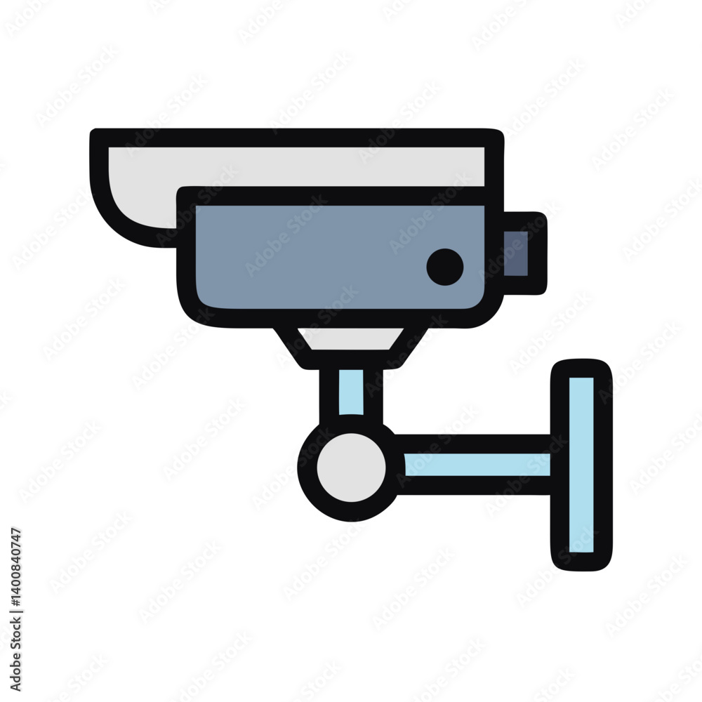 Security Camera with Wall Mount Icon Design Security Camera with Wall Mount Icon Design