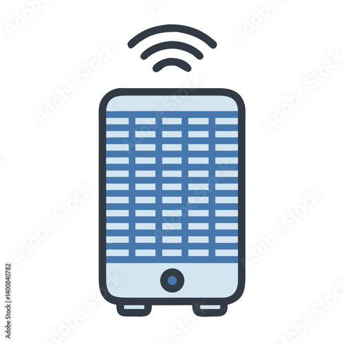 Smart Air Purifier with Filtration Grille Icon Design