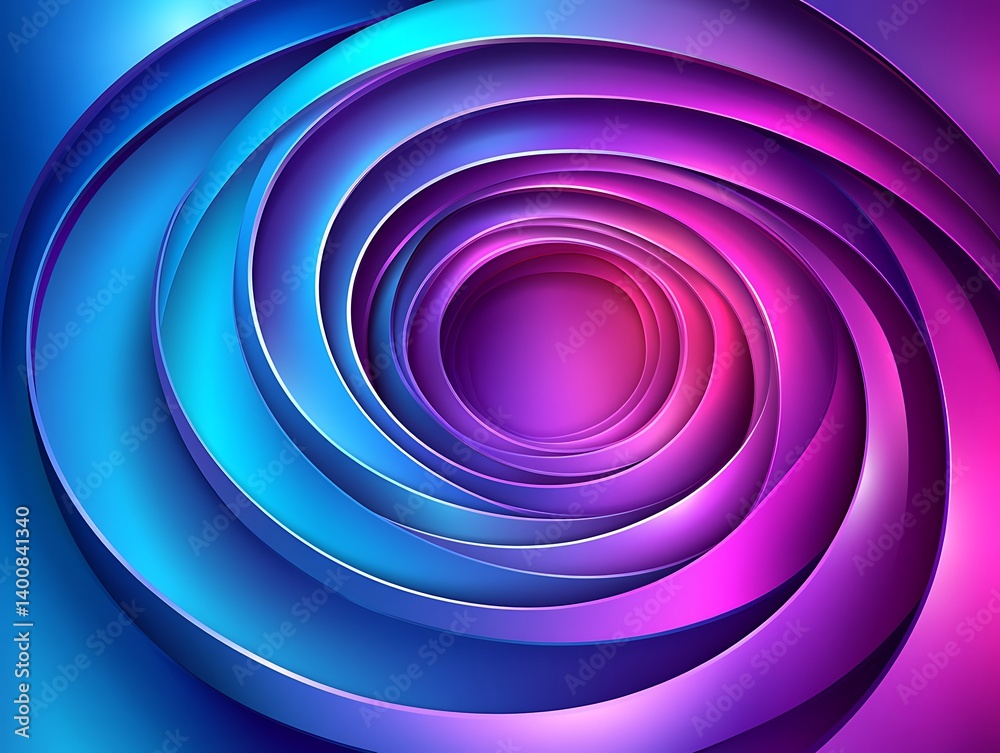 Abstract Swirling Shapes with Vibrant Color Transitions and Depth Abstract Swirling Shapes with Vibrant Color Transitions and Depth