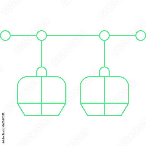 Cable Car Ride icon single vector illustration