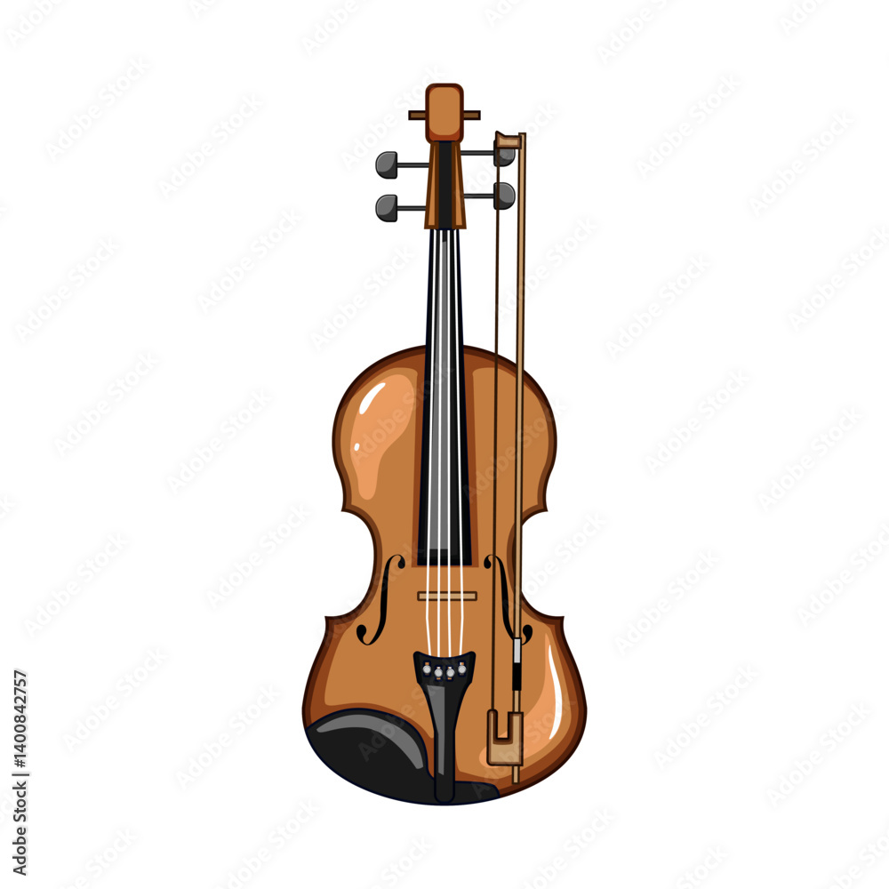 Fototapeta premium strings violin cartoon vector illustration