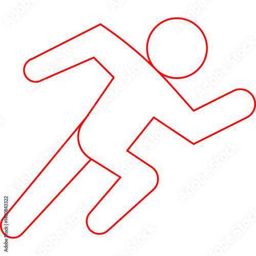 Running icon single vector illustration