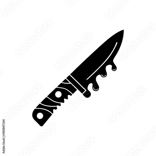 creative details Bloody Knife Icon Vector Illustration