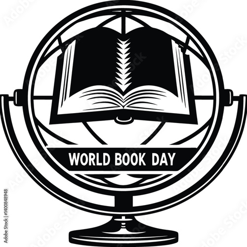 Books unite the world a silhouette logo honouring world book day