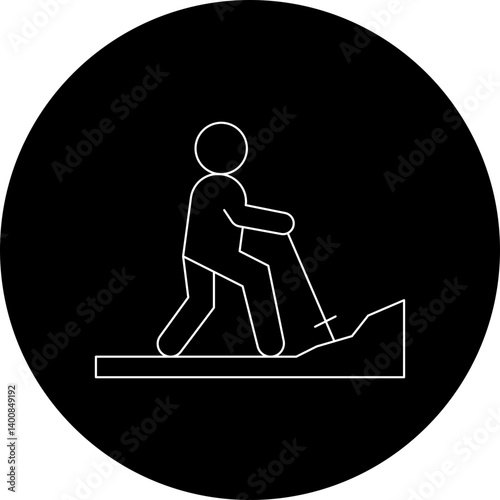 Trekking icon single vector illustration