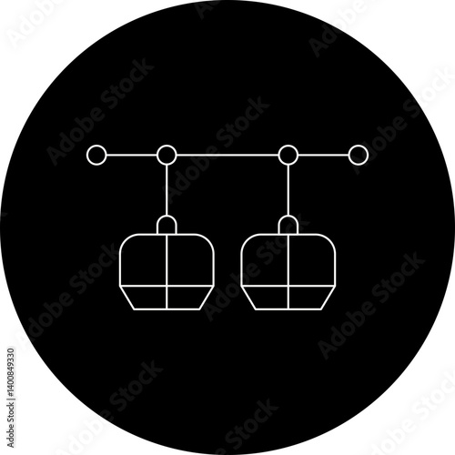 Cable Car Ride icon single vector illustration