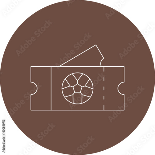 Game Tickets icon single vector illustration