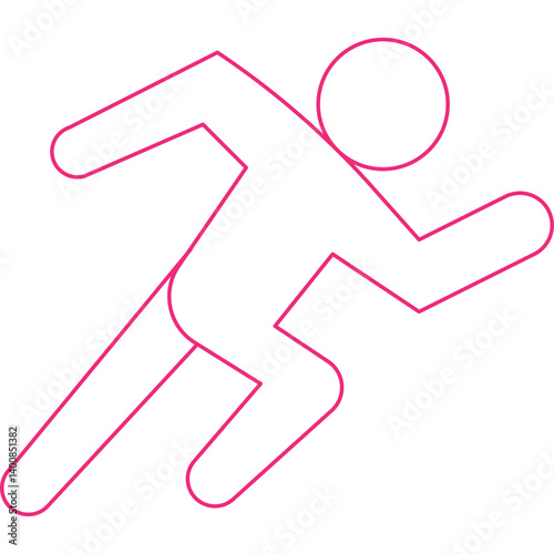 Running icon single vector illustration