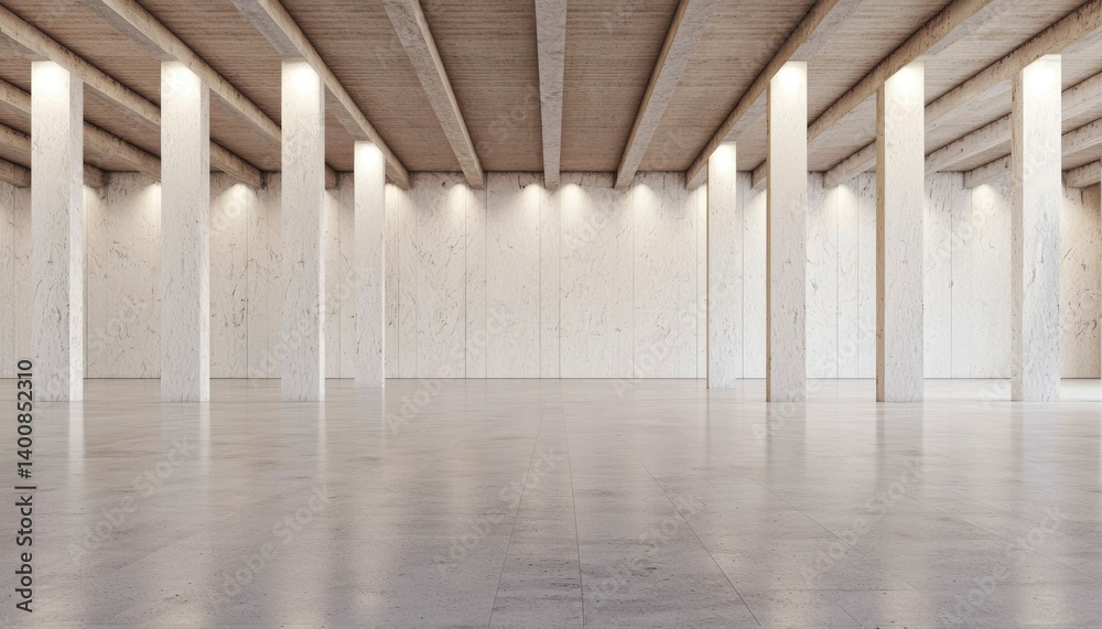 Naklejka premium Modern warehouse interior