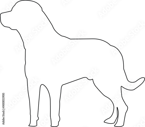 Simple dog continuous line
