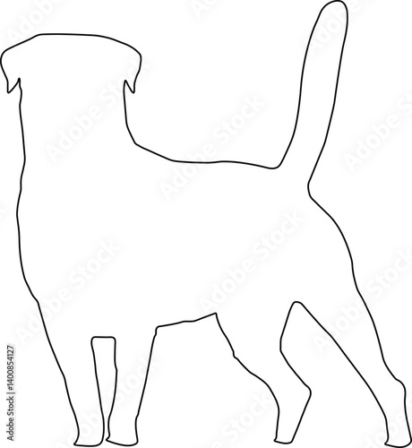 A drawing of a dog