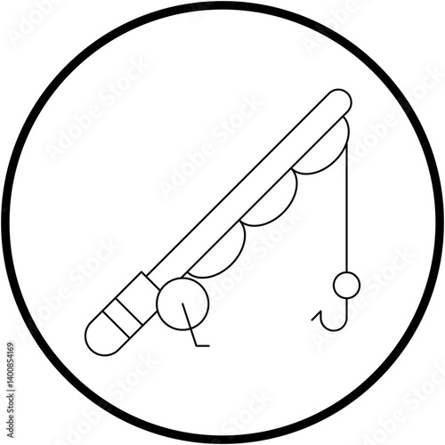 Fishing icon single vector illustration