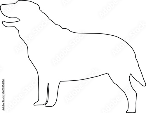 Hand drawn dog outline