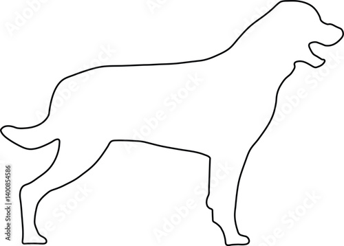 A drawing of a dog that is a dog