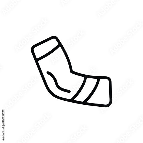 Elbow Support Sleeve Outline Icon For Injury Recovery Or Sports Protection