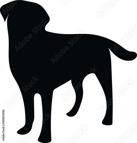 black silhouette of a dog