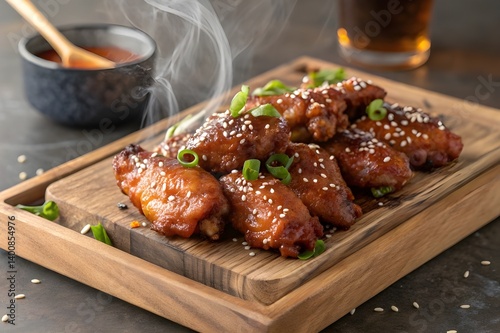 Hot spicy korean chicken wings
