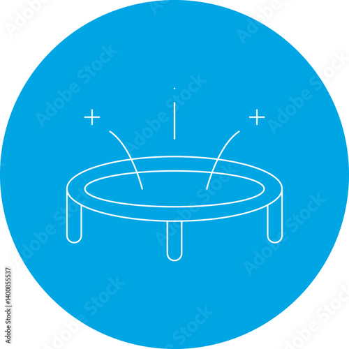 Trampoline single icon vector illustration