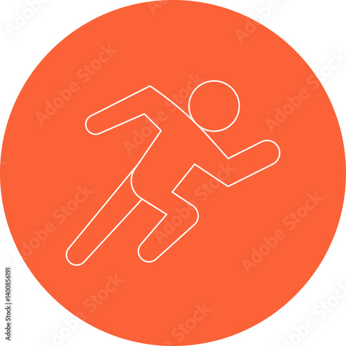 Running icon single vector illustration