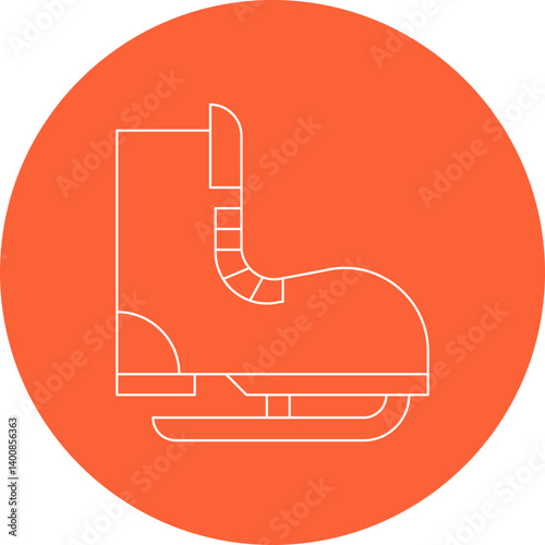 Skate single icon vector illustration