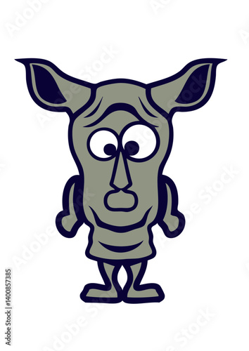 rhinoceros animaux rigolo face cartoon