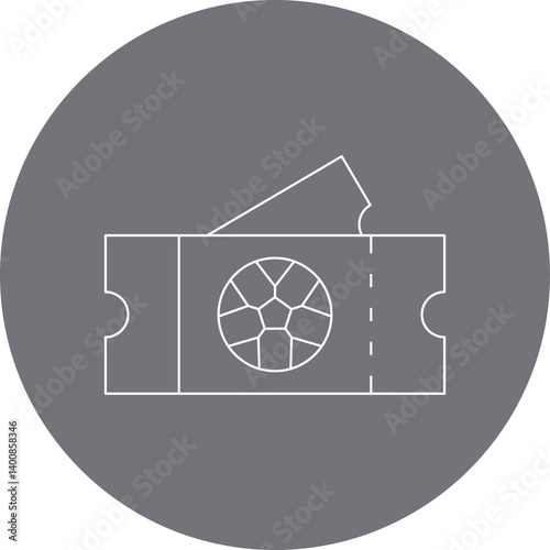 Game Tickets icon single vector illustration