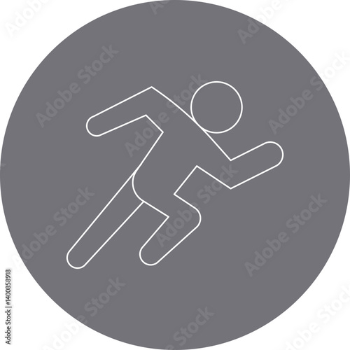 Running icon single vector illustration