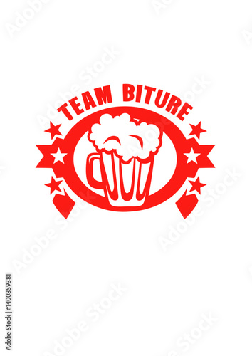 ajouter texte team biture biere logo humour alcool