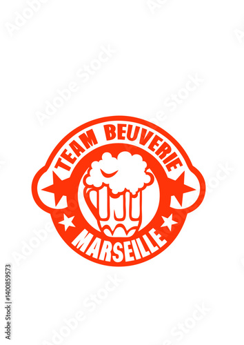marseille team beuverie biere logo humour alcool