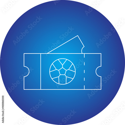 Game Tickets icon single vector illustration