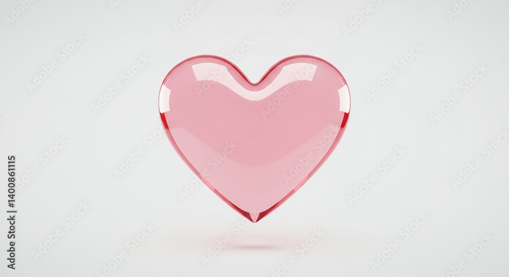 Pink heart icon designed for love and affection themes Pink heart icon designed for love and affection themes