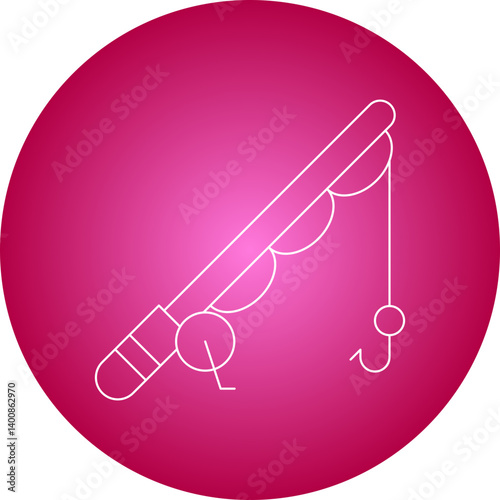 Fishing icon single vector illustration