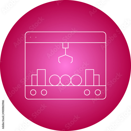 Claw Machine icon single vector illustration