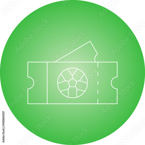 Game Tickets icon single vector illustration
