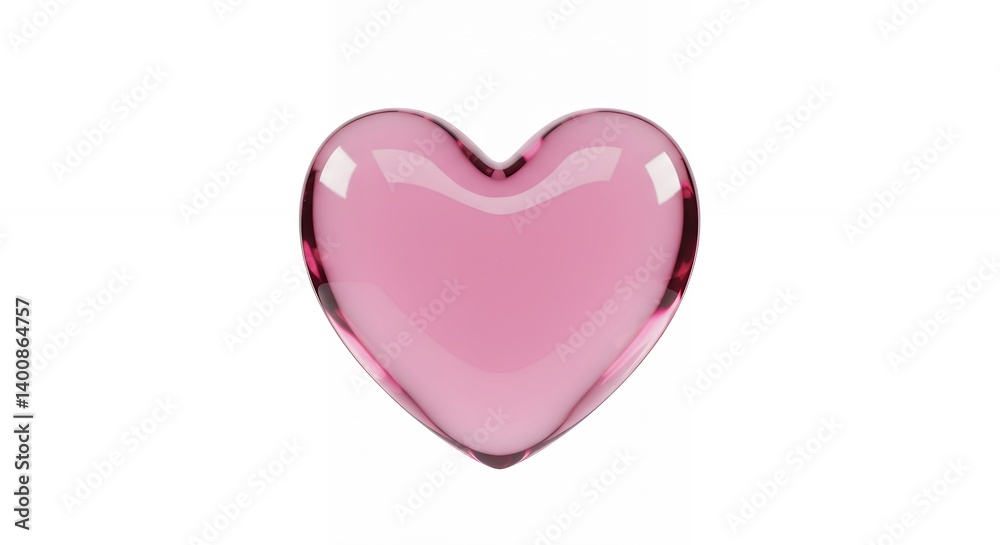 Shiny pink heart shape symbolizing love and affection suitable for various themes Shiny pink heart shape symbolizing love and affection suitable for various themes