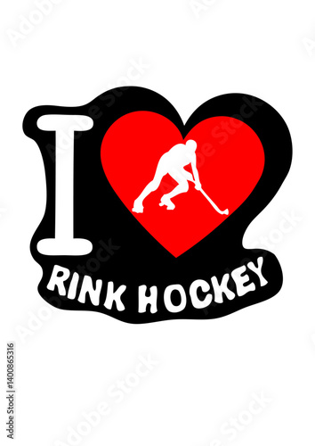 Photography I love rink hockey coeur