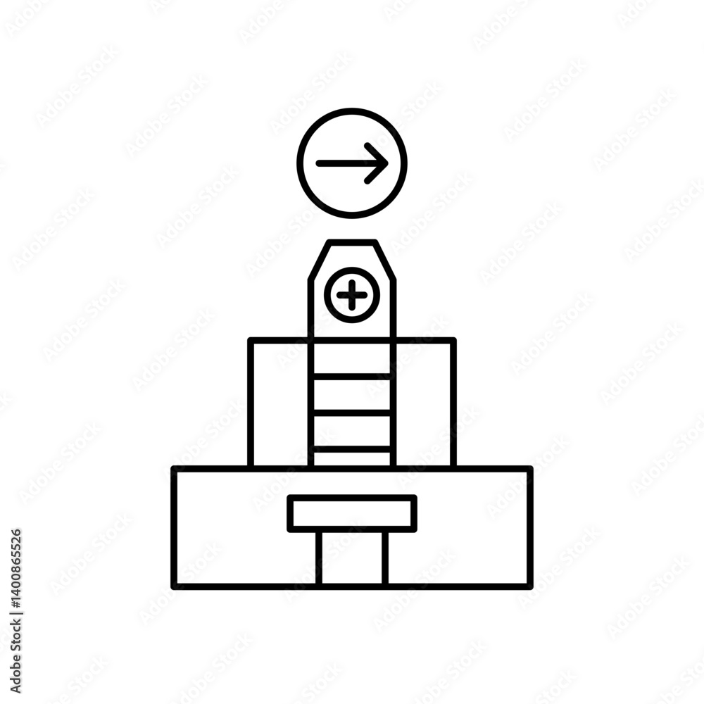 hospital icon design arrow right hospital icon design arrow right