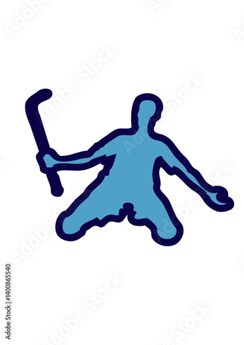 rink hockey silhouette dessin