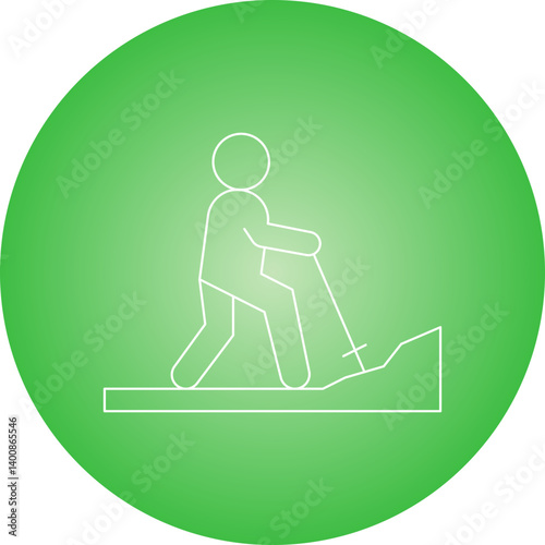 Trekking icon single vector illustration