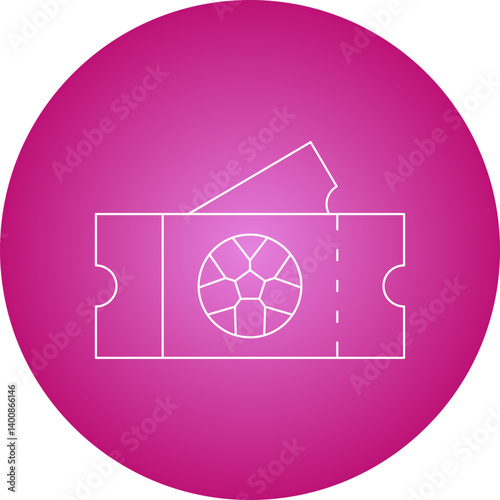 Game Tickets icon single vector illustration