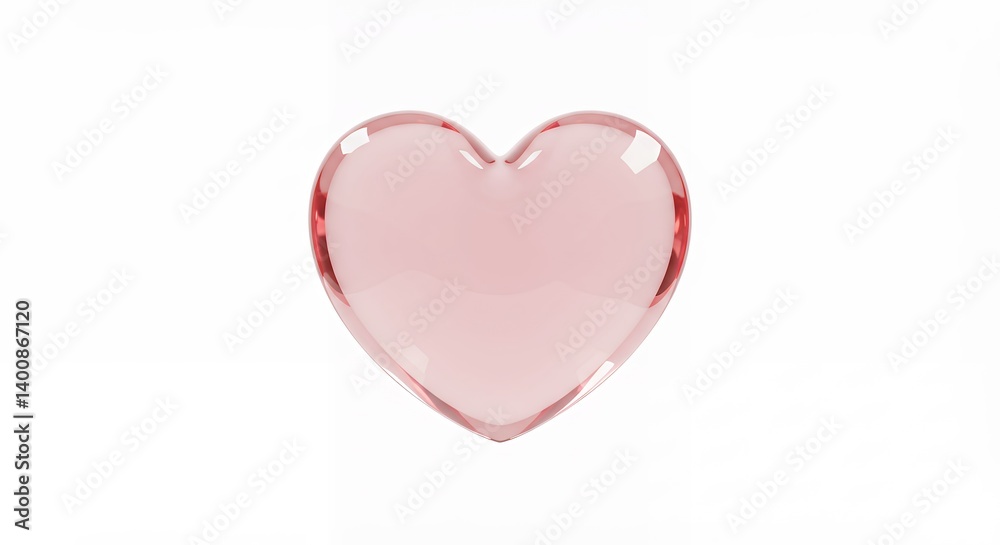 Soft pink heart shape symbol representing love affection and emotional connection Soft pink heart shape symbol representing love affection and emotional connection