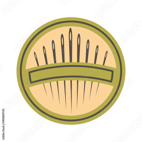 Obraz na płótnie Set of sewing needles. Sewing tool. Vector illustration. w salonie