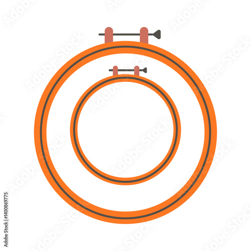 Obraz na płótnie Set of embroidery hoops. Hand embroidery tool. Vector illustration. w salonie