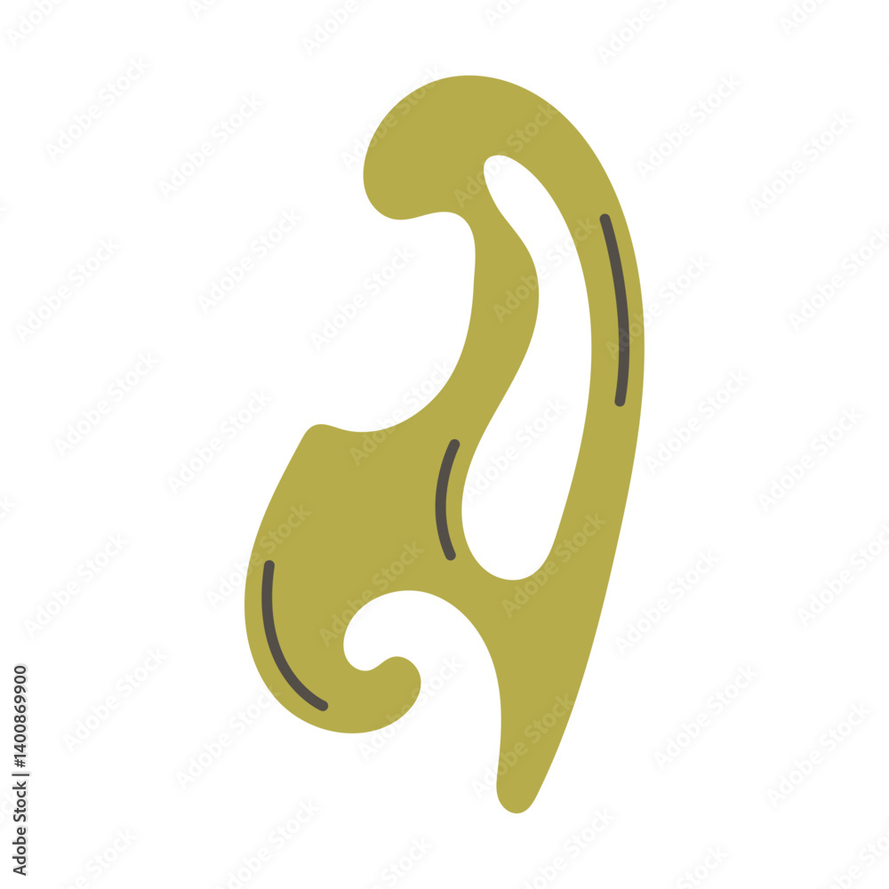 Tailor's pattern ruler icon. sewing tool. Vector illustration.