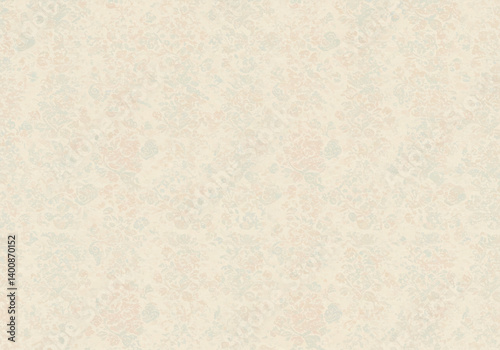Subtle Pastel Floral Pattern Beige Cream Background Texture