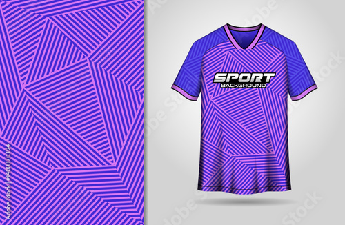 Sport jersey design with pattern line background