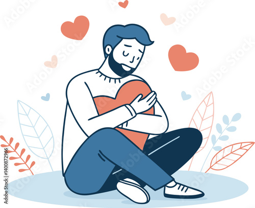 Heartwarming Illustration of Love and Connection